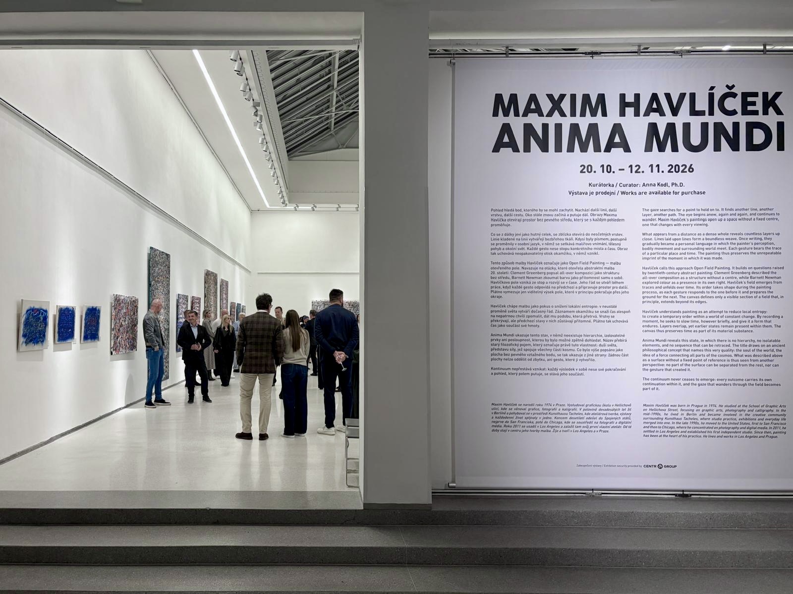 The entrance to Anima Mundi at Galerie Mánes