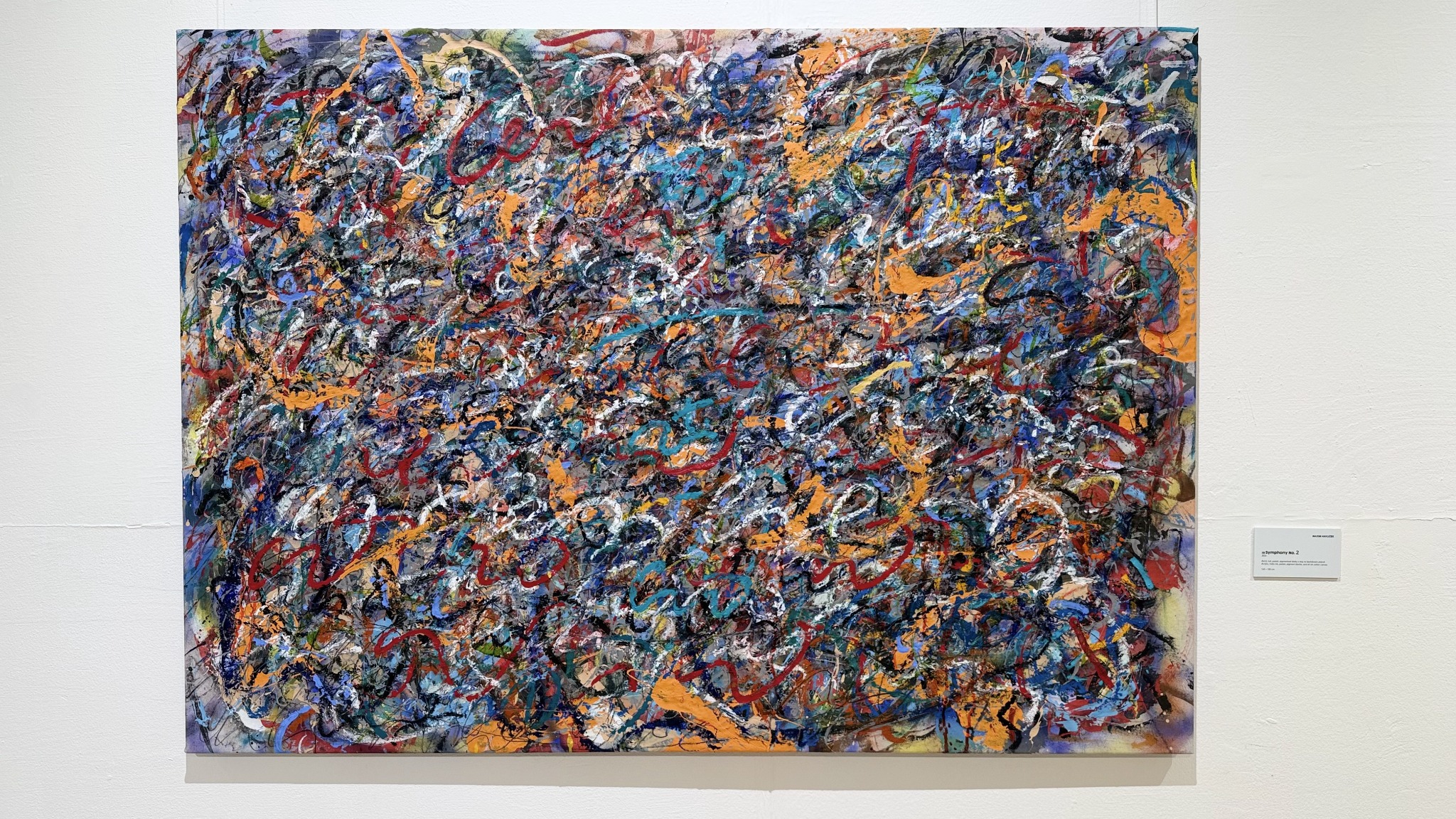Anima Mundi painting installed at Galerie Mánes